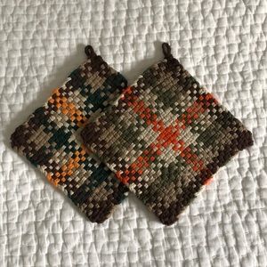 Colorful High-Quality Handmade Loomed Potholder.